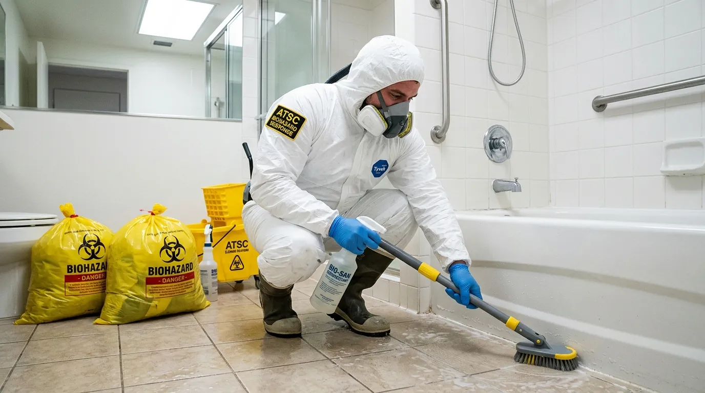 Decontamination equipment deployed for Blood Cleanup in Naples Manor